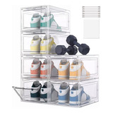  Armable Cajas Para Transparentes Zapatos Organizador 6pcs