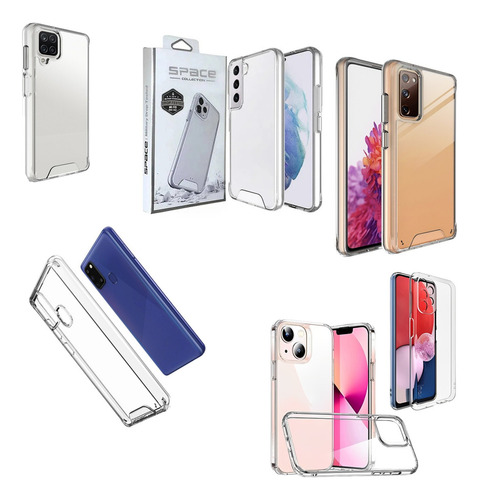 Estuche Protector Funda Transparente Space Para Samsung Moto