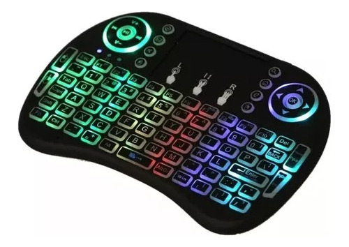 Mini Teclado Inalambrico Con Iluminación Touchpad Smartv Pc