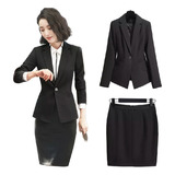 Traje Formal Dama Oficina Falda Y Saco Blazer Uniformes