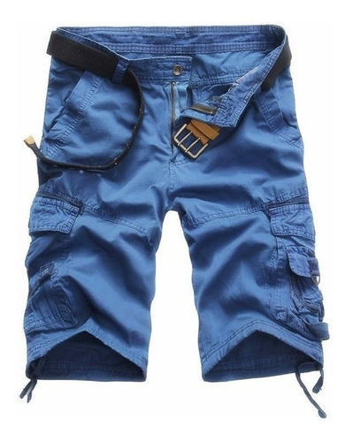 Pantalones Táctico Hombres Short Suelto Cargo Estilo