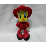 Peluche De Piolin Vestido De Bombero Loony Tunes 15cm