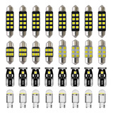 Juego De 32 Bombillas Led Automotrices, Luces Interiores De 