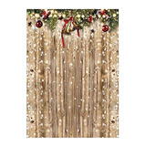 Funnytree 5x7ft Christmas Wooden Wall Photography Backdrop G