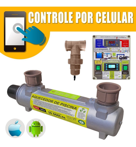 Aquecedor Elétrico 30m³ Ionizador + App Wifi Cel Desconto 5%