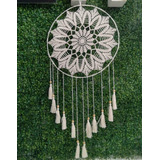 Atrapasueños Mandala Grande Tejido A Crochet. 50cm Ancho 