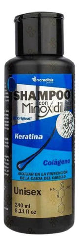 Shampoo Con Minoxidil Keratina Y Colageno Anti Caida Cabello