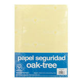 Papel Seguridad Carta 200 Hojas Marca Oak-tree Amarillo Buff