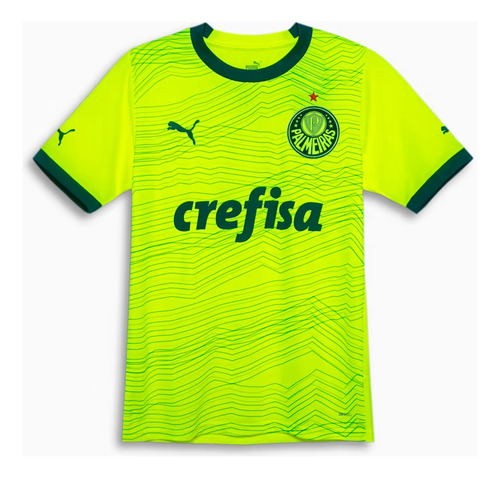 Camisa Palmeiras Iii Puma 23/24 Torcedor Verde Limão