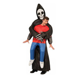 Fantasma Negro Aterrador Inflable Disfraz Traje Mujer Hombre Navidad Halloween Para Adulto 150-190cms