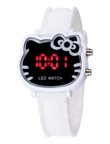Reloj Digital Led Electronico Sanrio Hello Kitty Para Niñas 
