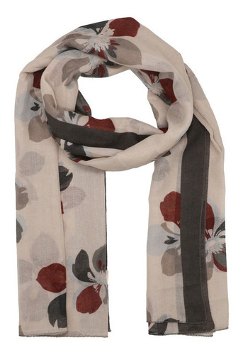 Pashmina Bufanda Mujer Level 26 Flores Café Beige Paliacate