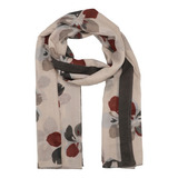 Pashmina Bufanda Mujer Level 26 Flores Café Beige Paliacate