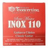 Cuerdas Concertina Guitarra Clasica Inox 110 Serie Master