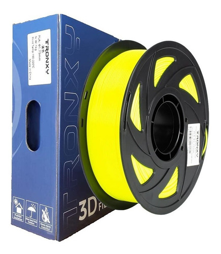 Filamento 3d Pla Tronxy De 1.75mm Y 1kg Amarillo Fluorecente