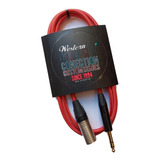 Cable Western Balanceado Plug A Xlr M - Ideal Monitor 3mts Color Rojo