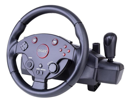 Volante & Pedal Force Driving Xboxone/ps3/ps4/pc Preto Dazz