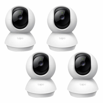 Kit Videovigilancia Cronos 4 Cámaras Tp-Link Inalámbricas C200C 2MP Full HD WiFi Audio Bidireccional \u002F Cobertura 360° con Seguimiento Inteligente y Modo Privacidad + Accesorios - Circuito Cerrado | Envío gratis