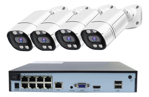 4k 8mp 4mp 8ch Poe Cámara De Vigilancia Ip Kit De De