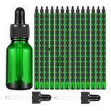 Botella Vidrio 30 Ml Verde X 100 Und Envase Gotero Pipeta