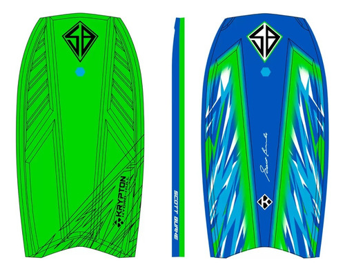 Bodyboard Krypton Scott Tabla Surf Boogie Con Leash