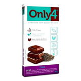 Chocolate 70% Cacau Com Chia Sem Lactose Vegano Only4 80g