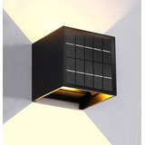 Lampara Solar Led Decorativa Pared Exterior Fria Y Calida