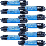 10 Paquete 3pin 20 Pies Foot Xlr Macho A Hembra Mic Cable De