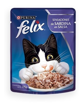 Alimento Para Gato Felix Sardina En Salsa Pouch 85 G