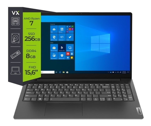 Notebook Lenovo V15 G2 R7 5700u 8g Ssd 256g 15.6 Fhd Venex