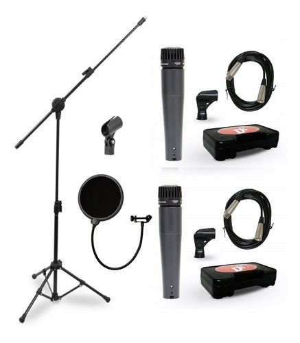 Kit Arcano 2 Mic Renius-7 Xlr+ Ped Pmv-100+ Pop Filter Am-f1