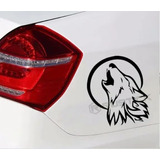 Calco Autoadhesiva Lobo Luna Tatoo Tuning Stickers