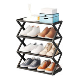 Zapatera Organizador Armable 8 Pares Decoración 601854 P* Color Negro