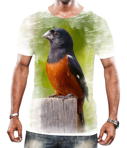 Camiseta Camisa Pássaros Procurados Curió Natureza Alta 1