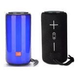 Parlante Bluetooth Portatil Luz Led Fm Usb Sd Moderno Sonido Color Negro