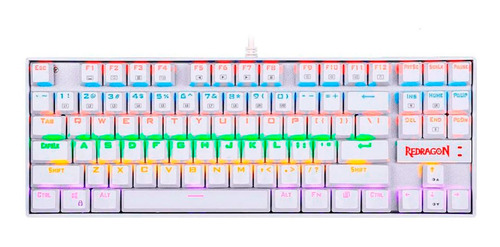 Teclado Pc Gamer Mecanico Redragon Kumara 2 K552 Rainbow Bla