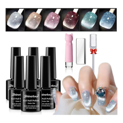 Brillo Reflectante 9d Esmalte Ojo Gato Gel Ojo Gato Diamante 6PCS *10ML +3PCS Iman Esmalte Semipermanente Gel Semipermanente UV\u002FLED Gelesh Esmalte De Ojo De Gato Diamante Súper Brillante Alta Calidad | MercadoLibre