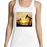 Musculosa Mujer Petroleo Plataforma Trabajo Mar Abierto P2