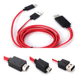 Tv Av Cable Micro Usb A Hdtv Adaptador Para Samsung Note 2 3