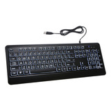 Teclado Con Cable, Impresión De Teclado, Retroiluminada, Int