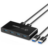 Usb Hub Switch 3.0 4 Puertos 2 Entradas Y 4 Salidas