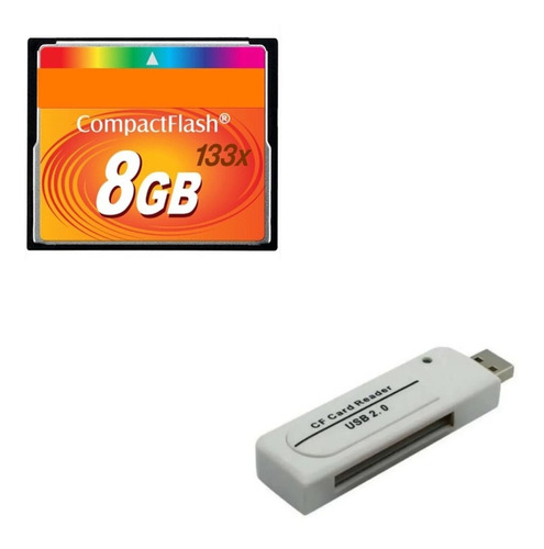 Leitor De Cartão De Memoria Usb + Cartão De Memória 8gb....