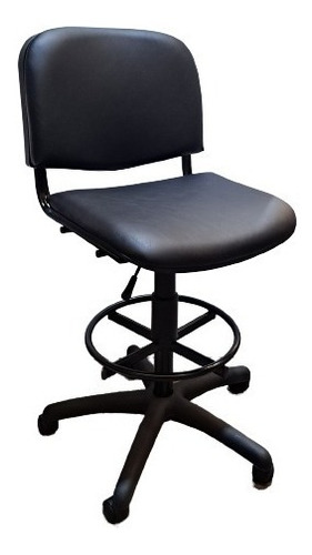 Silla De Escritorio Zr Equipamientos Lisy Cajera Dc-1588  Negra Con Tapizado De Cuero Sintético