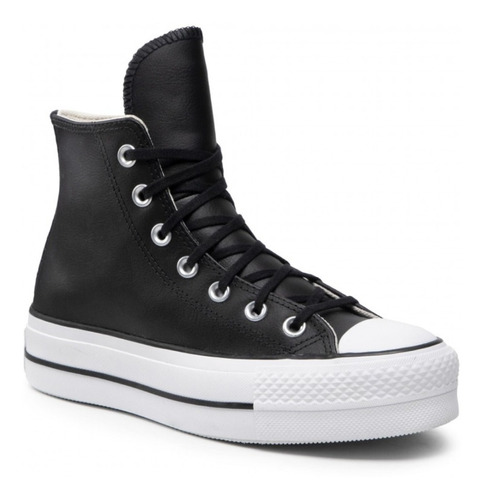 Tenis Converse Plataforma  Piel/negro 561675c