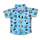 Camisa Infantil Bento Menino Social Aniversario Festa