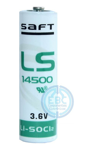 Bateria De Lithium 3,6v Aa Ls14500 Saft