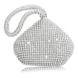 Bolso De Mano Triangular De Mujer Con Pedrería