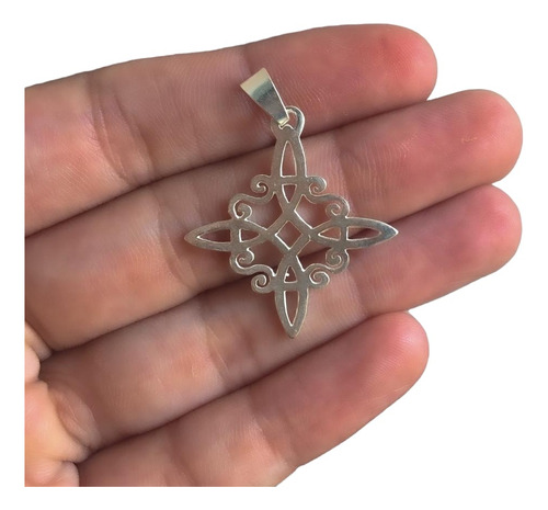 Dije Nudo De Bruja Wicca Protector 2.7cm Plata 925