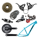 Quadro Mtb Aro 29 Ksw Xlt100 + Kit Transmissão 21 Marchas