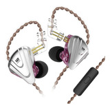 Auriculares In Ear Kz Acoustics Zsx C/mic Violeta Monitoreo